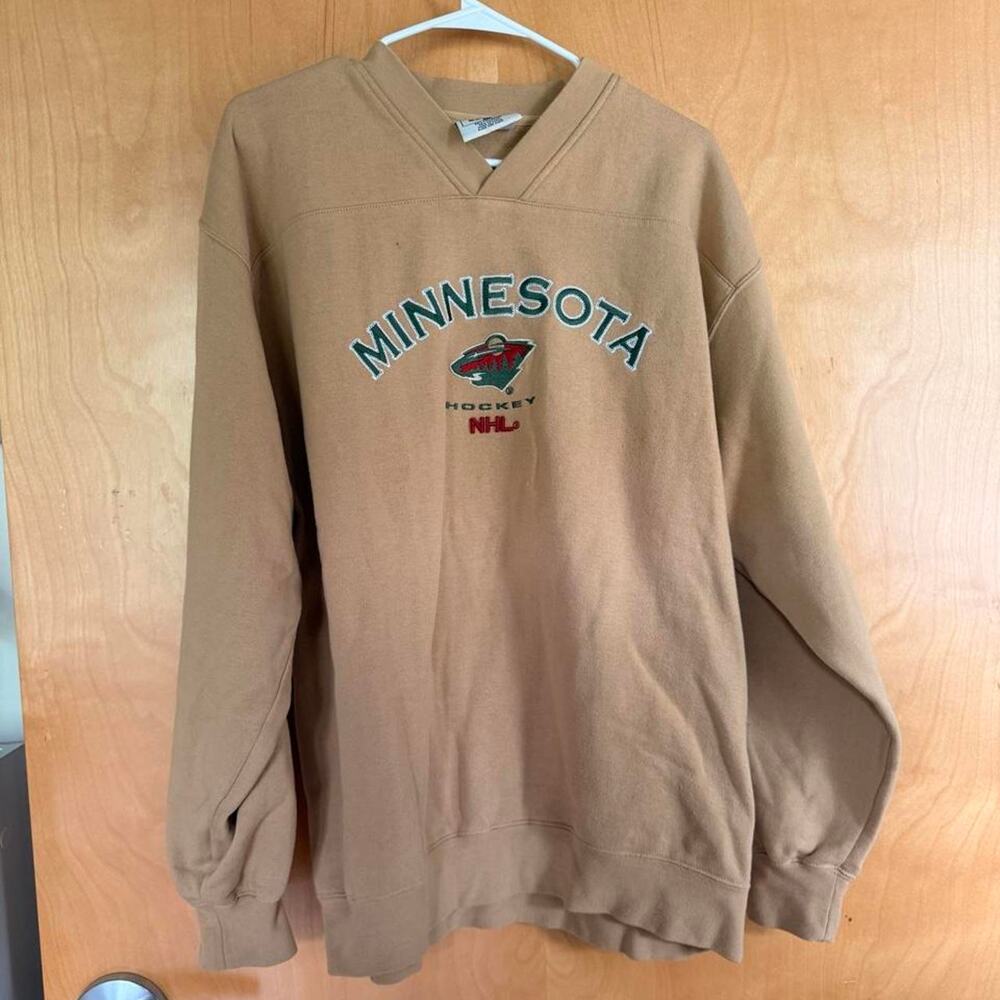 Mustard yellow minnesota wild sweatshirt